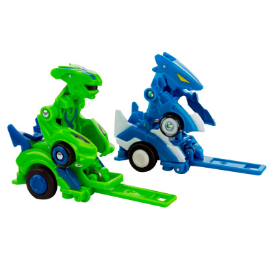 Набор Машинки трансформеры Cloud Dasher и Cobalt Dino Flip Changer KiddiePlay 106010 1